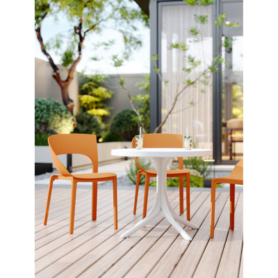 Polypropylene Single - Side Orange Tropical Chair For Dining Rooms, , Lumbar Support Chairs Gardens, , Zero Maintenance Cleanup