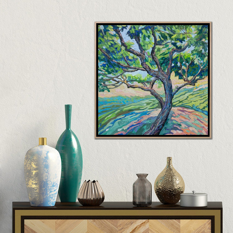 An Apricot Tree, Natural Wood, 45.72 cm H x 45.72 cm W x 4.445 cm D