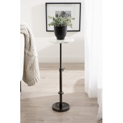 Traditional Adjustable-Height Metal Pedestal Table