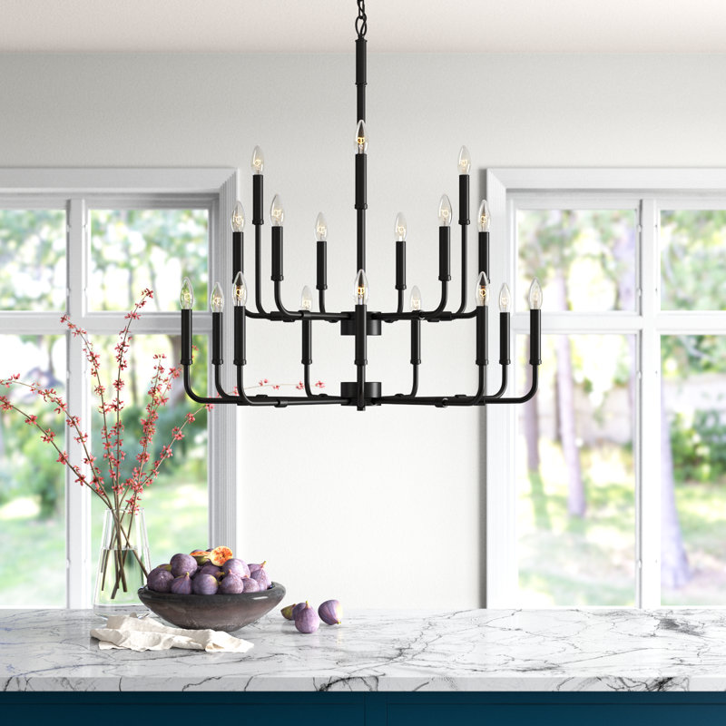 Allon 18 - Light Dimmable Tiered Chandelier