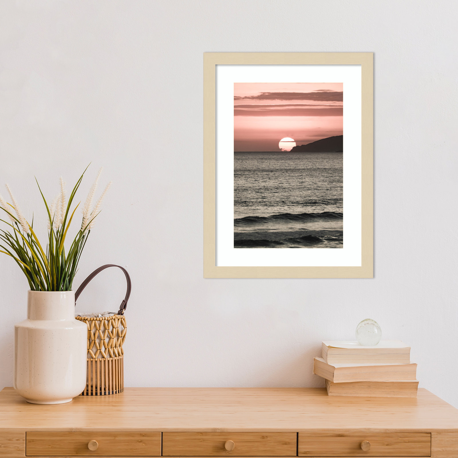 Daisey "Melting Skies" Print, Brown , 17" H x 13" W