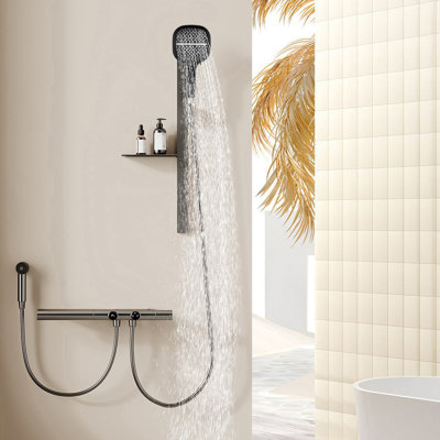 Brass Tub Faucet with Multi-Mode Hand Shower