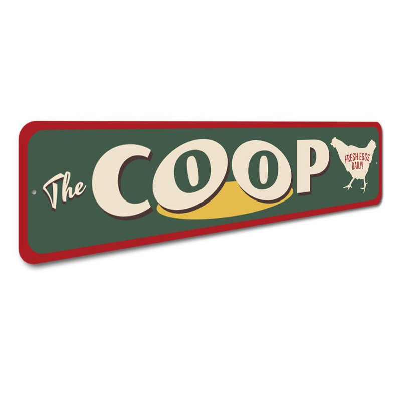 Enseigne Coop, H 4 po x l 18 po x P 0,04 po