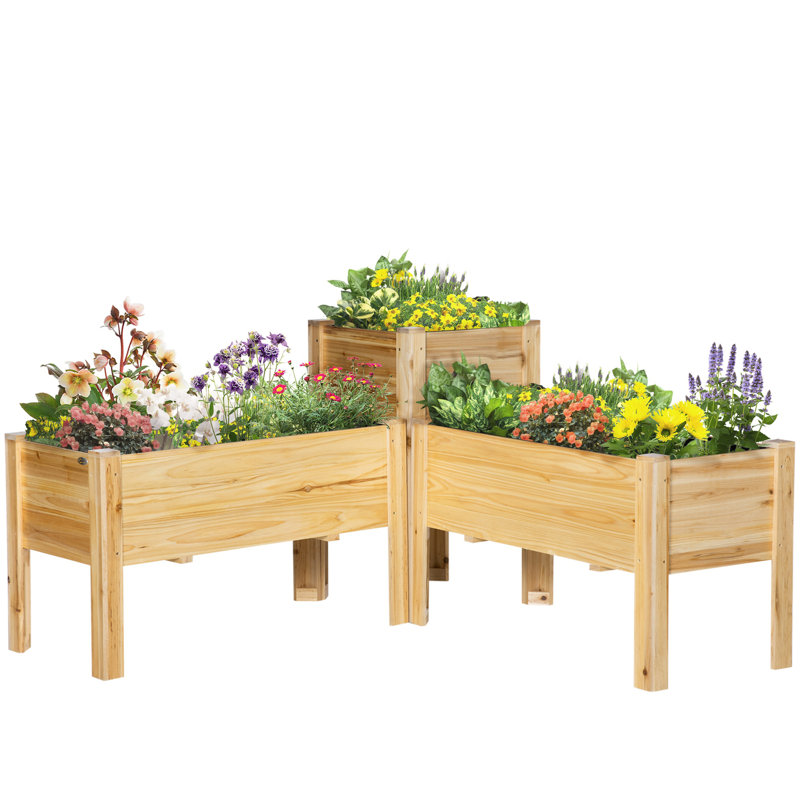 Wooden Elevated Planter Box