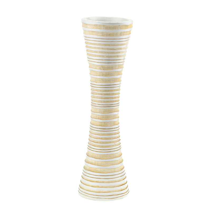 Vase de table en bois blanc Akinyemi