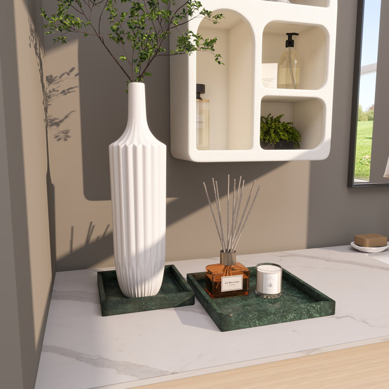 Vase décoratif en céramique Amance, H 19,15 po x l 4,8 po x P 4,85 po