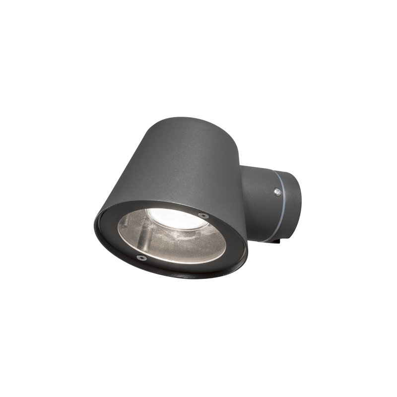 Trieste Outdoor Armed Sconce, Lacquered black