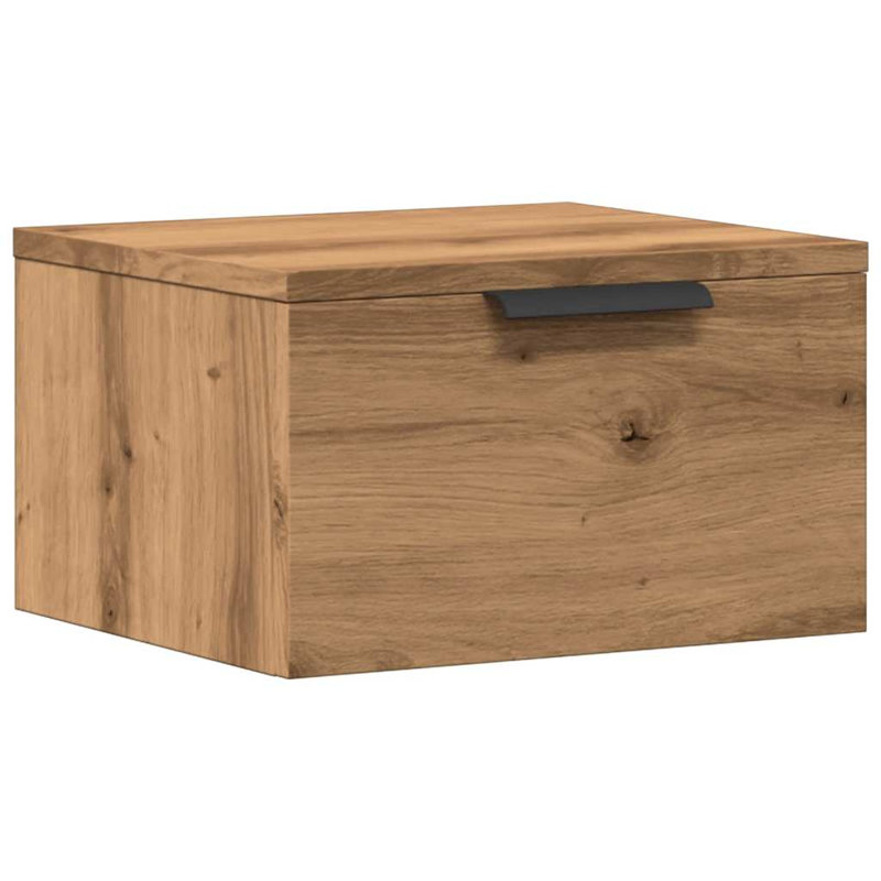 Canouan 34cm W Manufactured Wood Bedside Table, Artisan Oak