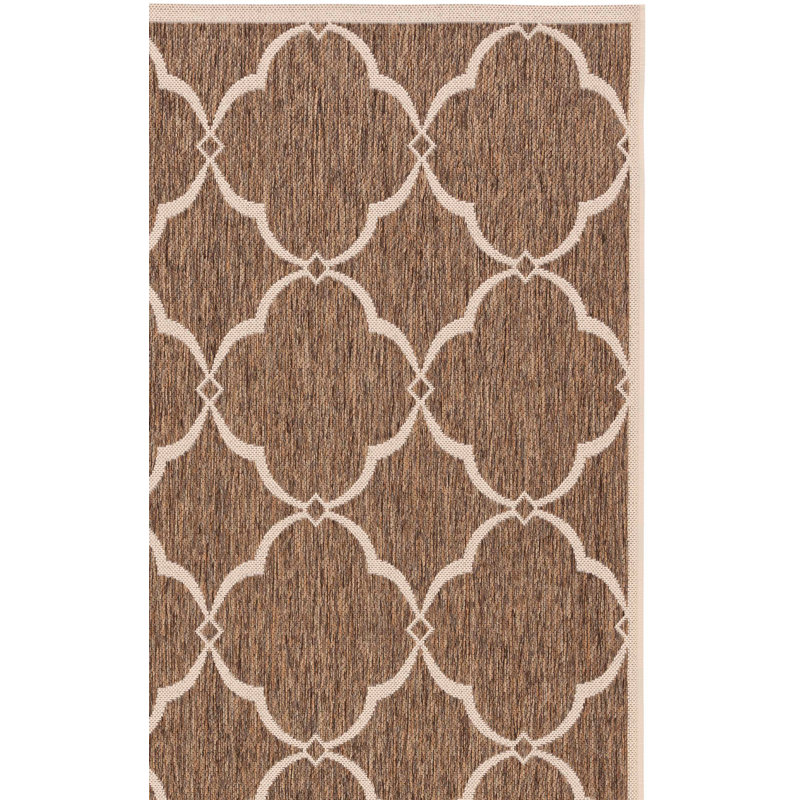 Tapis d'intérieur / extérieur à motif géométrique Adler, Carré 6 pi 7 po