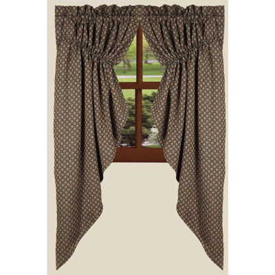 Cotton Geometric Swag Window Valance