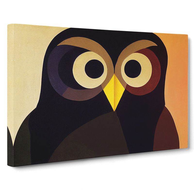 Modern Absract Owl Abstract - Wrapped Canvas, 40cm H x 60cm W x 3cm D