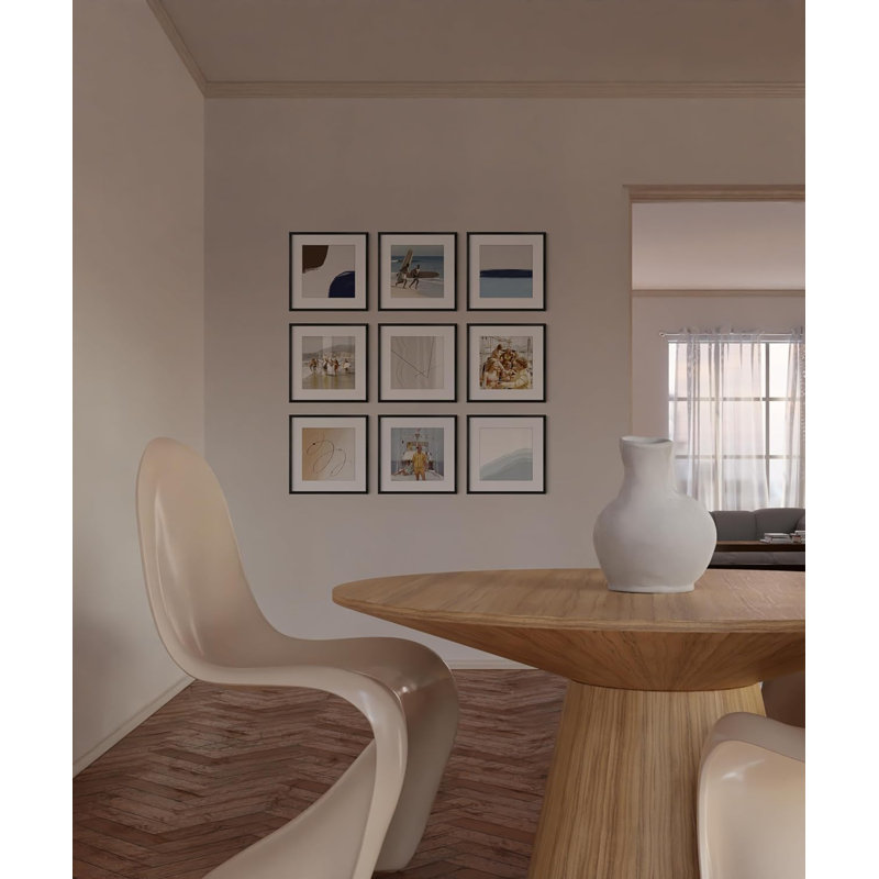 Cadre photo en bois, Beige, L 16 po x H 16 po, Bois massif