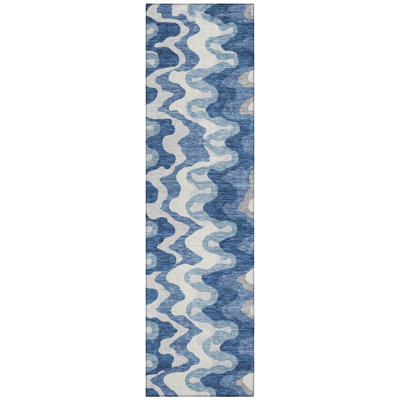 Washable Abstract Indoor / Outdoor Rug