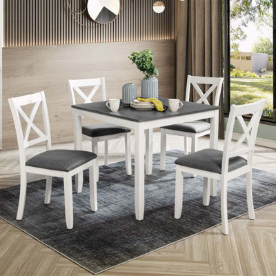 5-Piece Dining Table Set with 4 Chairs by Longshore Tides