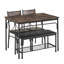 Ensemble de table de salle à manger pour 4 bancs rembourrés et 2 chaises