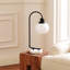 Abat-jour sphérique en verre 20 po et lampe de table en marbre, ampoule incluse-758795419