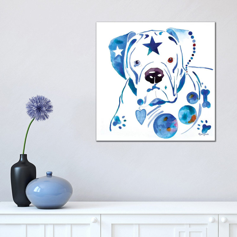 Boxer Dog White by Jo Lynch - Wrapped Canvas Gallery-Wrapped Canvas Giclée