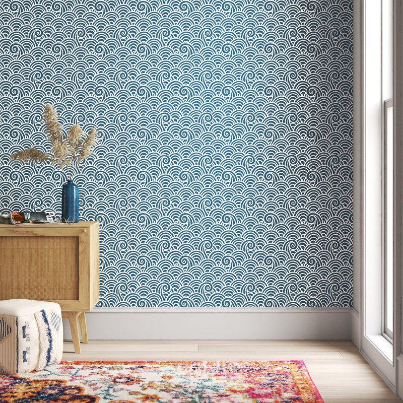 Rouleau de papier peint Toney, Bleu