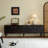 Mid-Century Modern TV Stand - Stylish Entertainment Center with 4 Storage Cabinets for TVs over 55 Inches，Black (Width: 66.9 inches)-987684908-977764614