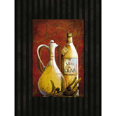 Huile d'olive avec tapis - reproduction sur toile tendue