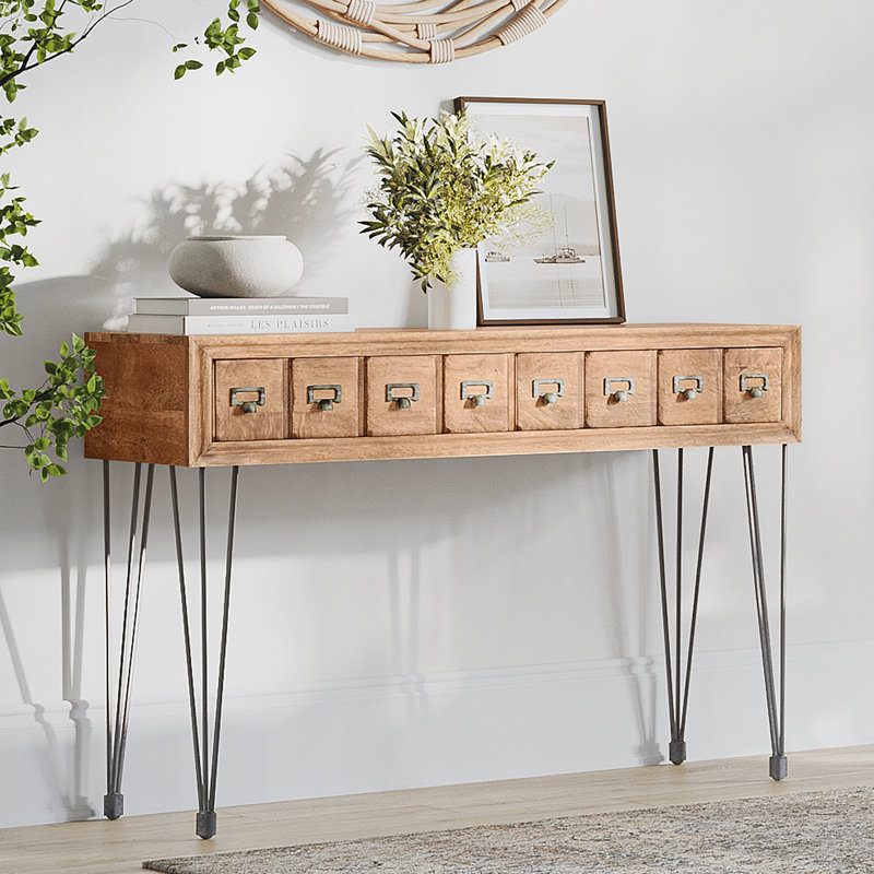 Karmin 46'' Solid Wood Top Console Table