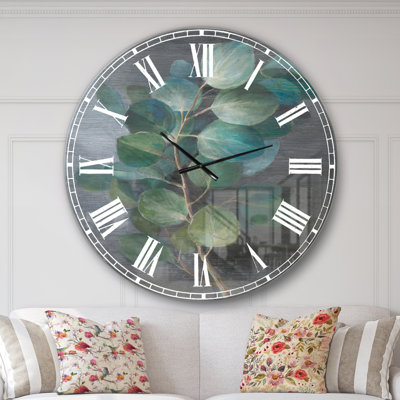 Swigart Fresh leaves I - Farmhouse wall clock