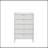 White 5-Drawer Chest With Pull Handles