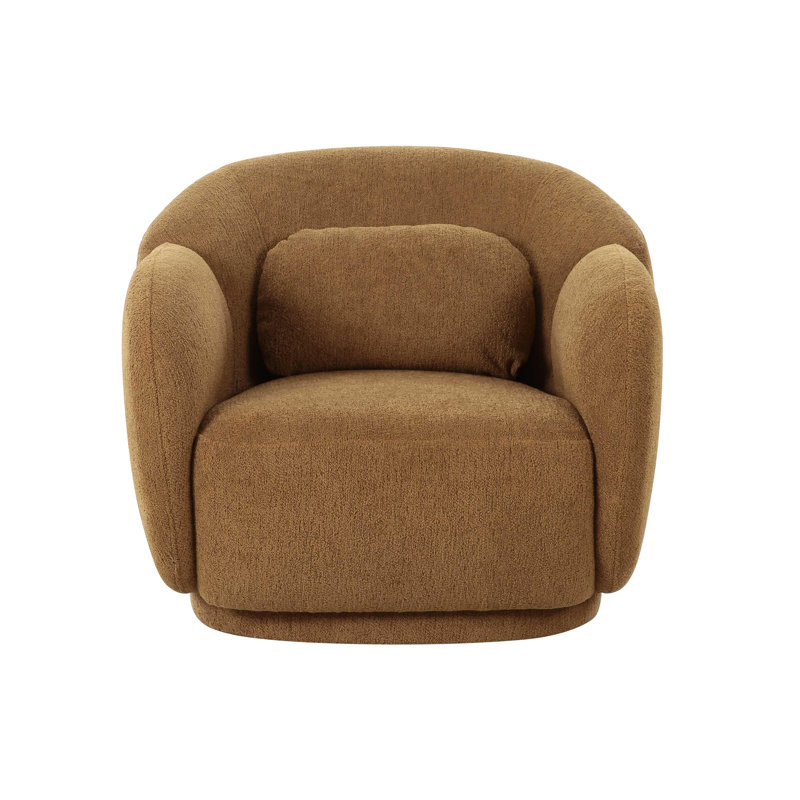 Cheslea Misty Boucle Accent Chair, Brown Boucle