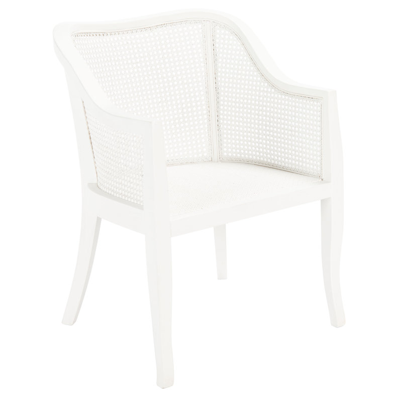 Chaise avec accoudoirs Raoul, Blanc