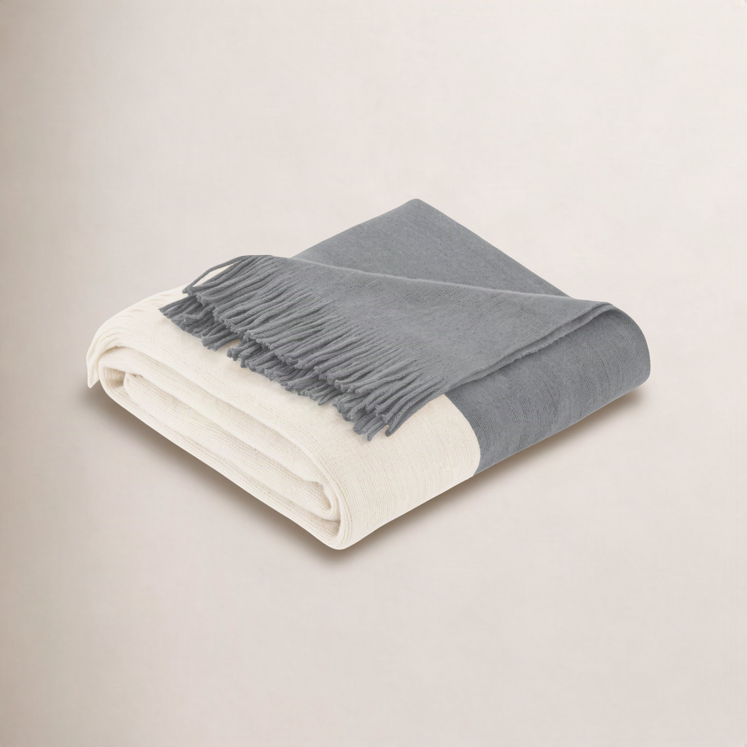Linea Knit Throw Blanket, Gray