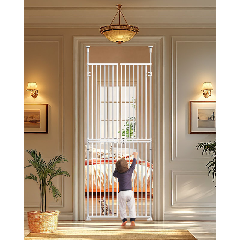 Barrière extra haute pour animaux, large réglable, barrière de sécurité pour chats et animaux de compagnie, sans perçage