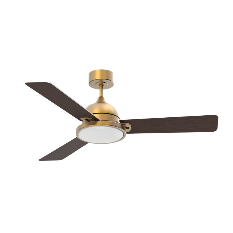 Ventilateur de plafond 52 po avec lumière, conception exclusive brevetée à installation rapide, pales à double face, Gold