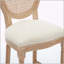 Ensemble de 2 tabourets de bar en bois massif Classic French Country avec dossier rembourré et dossier en filet de rotin
