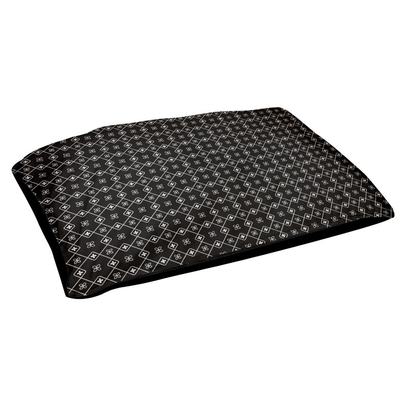 Coussin Campion, Moyen - L 42,5 po x l 32,5 po, Noir / blanc