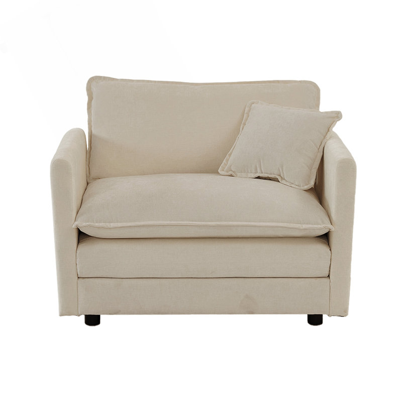 Fauteuil de lecture rembourré Comfy, Beige