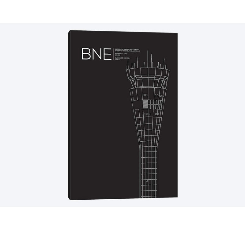 « bne tour, brisbane international airport » par 08, reproduction d’impression sur toile, H 40 po x l 26 po x P 1,5 po