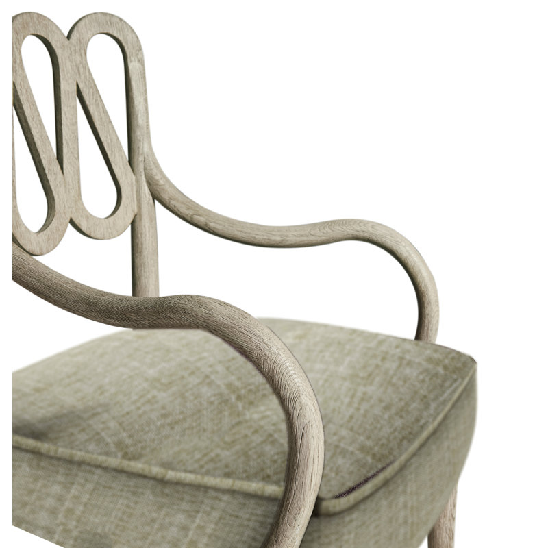 Ampney 19'' H Fabric Upholstered Oak Armchair