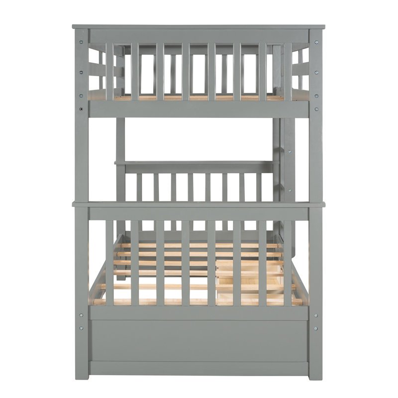 Lit superposé gris avec rangement Twintwin - investissement sécuritaire et à long terme