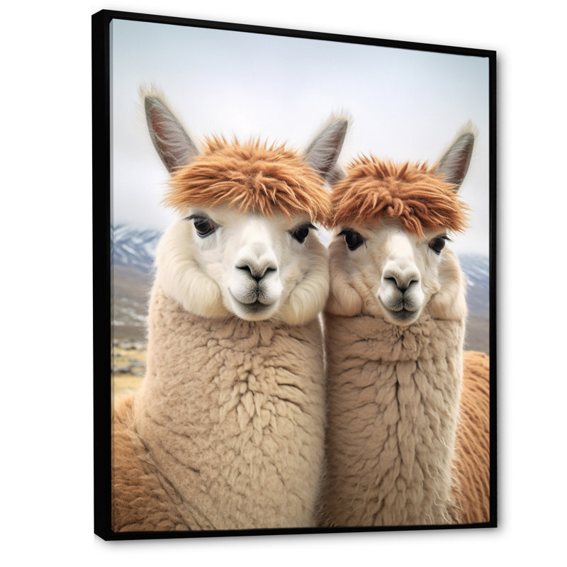Alcapas Curious Companions Two, reproduction d'art sur toile encadrée, H 40 po x l 30 po x P 1,5 po, Cadre flottant noir