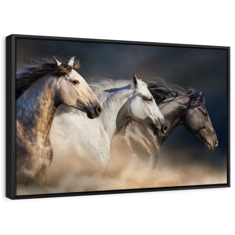 Magnifique chevaux, reproduction sur toile, H 9 po x l 13 po