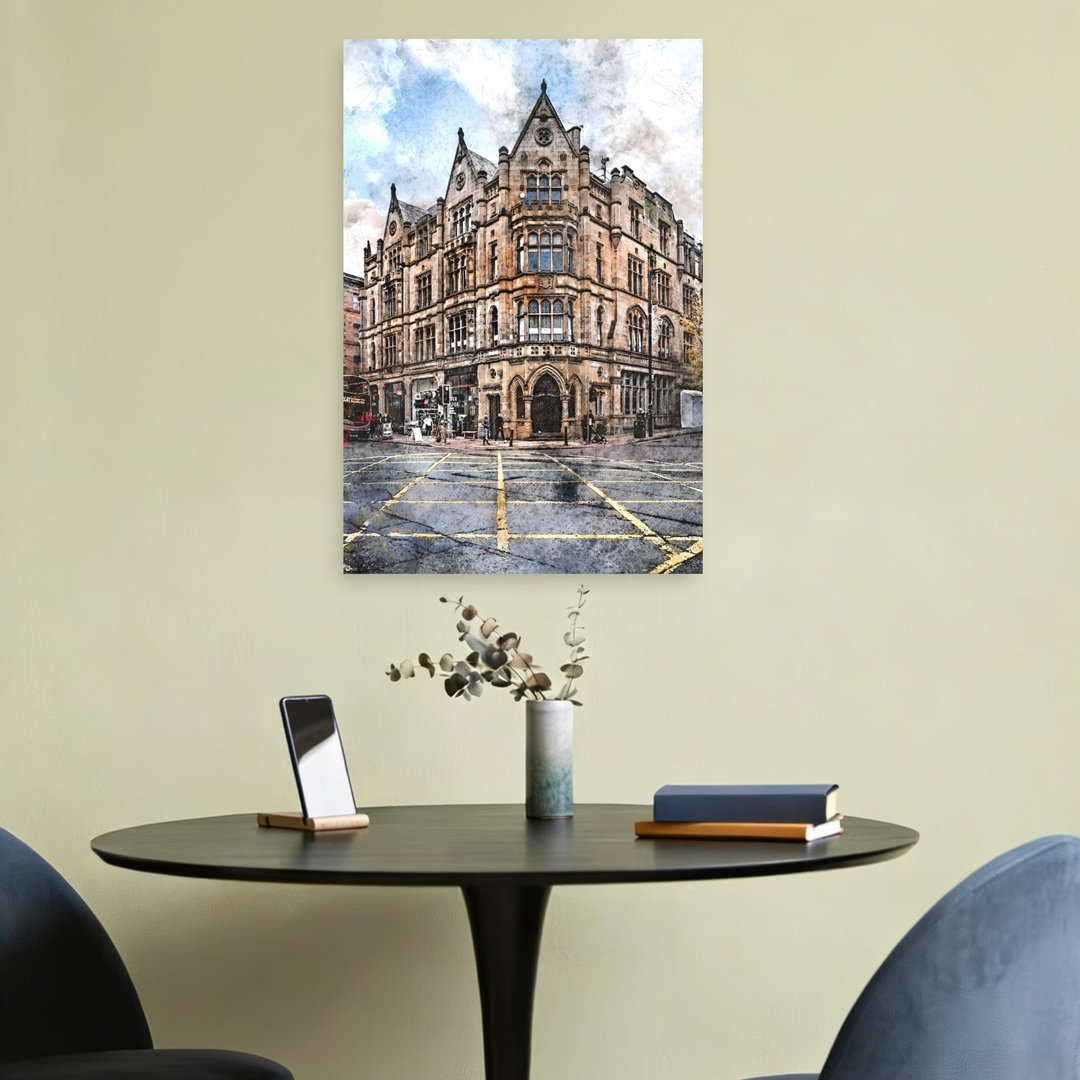 Ornate City Corner Classic Gothic Traditional Architecture City Wall Art Print