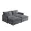 Canapé modulaire 2 places avec 2 repose-pieds Wellfleet-111655554