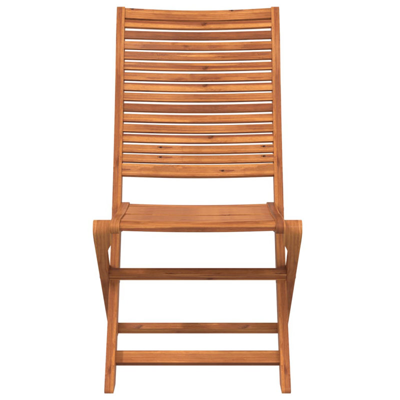 Solid Wood Garden Chair With Cushion Folding Chair Set