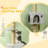 Floor to Ceiling Cat Tree 89"-104" Adjustable Height, Light Grey