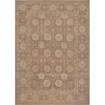 Tabriz Wool Oriental Area Rug in Brown/Beige