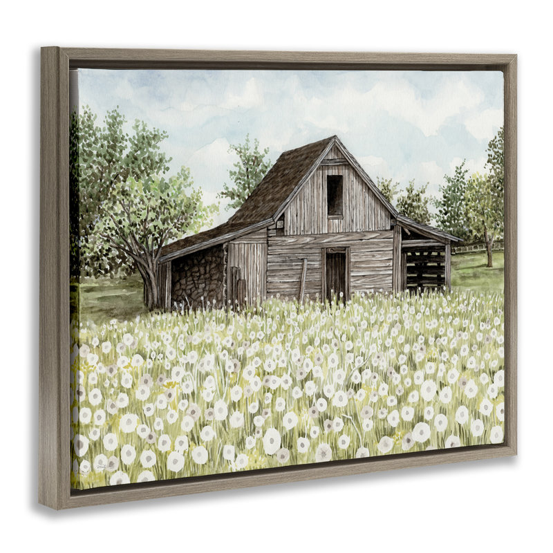 «White Poppy Farm Meadow» par Cindy Jacobs, Brun, H 17 po x l 21 po