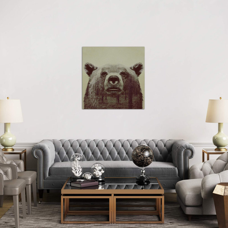 Bear II by Andreas Lie - Wrapped Canvas Print, 45.72 cm H x 45.72 cm W x 1.91 cm D