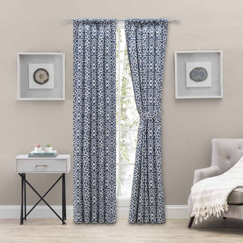Athens 100% Cotton Room Darkening Curtain Pair, 50" W x 96" L