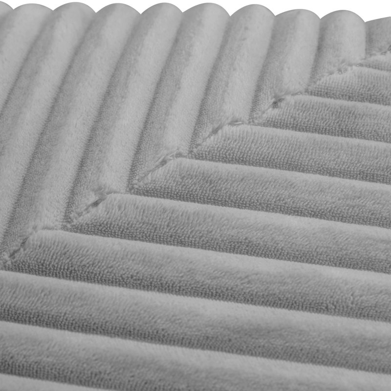 Canapé modulaire en forme de U Boneless de 130 po - Canapé 4 places en velours côtelé avec méridienne réversible, tissu rayé noir ou gris