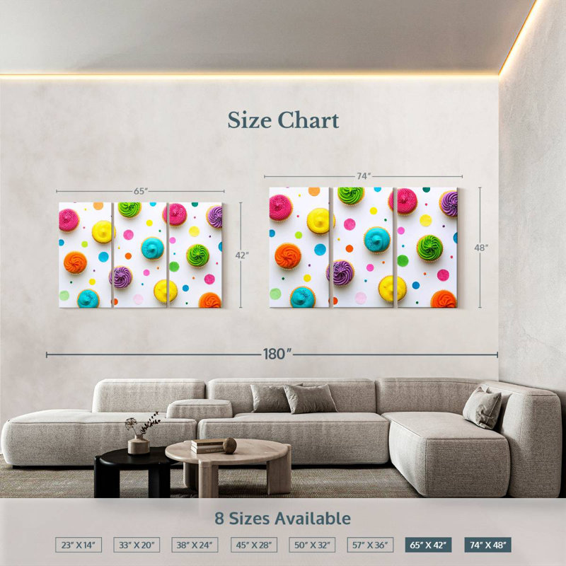 Yarlin Cupcakes, 48" H x 74" W